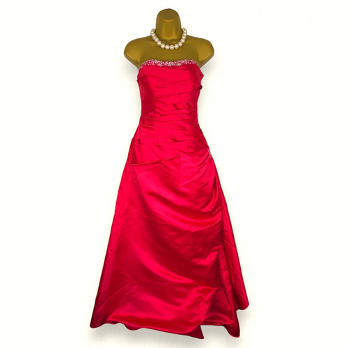 Veromia dress pink uk12 - dress, satin